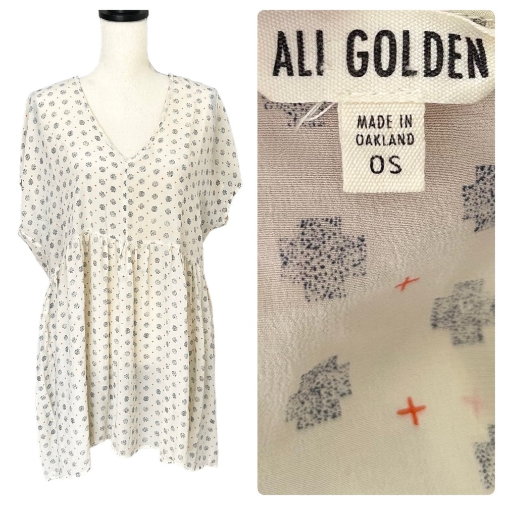 Ali Golden Cream Mini Dress
